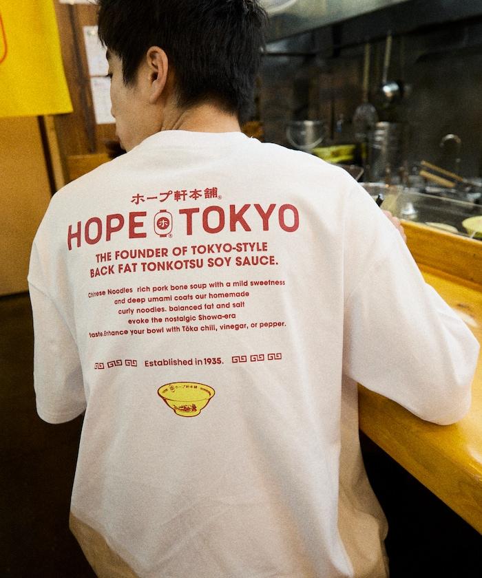 ホープ軒本舗×FREAK'S STORE 聯名 寬鬆廓形 背部印花 圓領T恤