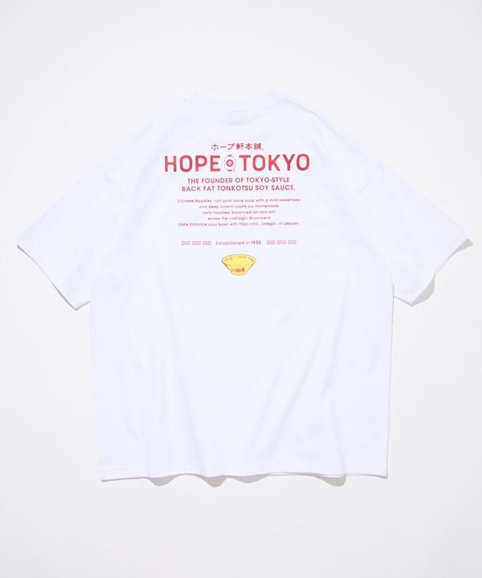 ホープ軒本舗×FREAK'S STORE 聯名 寬鬆廓形 背部印花 圓領T恤