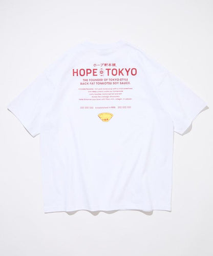 ホープ軒本舗×FREAK'S STORE 聯名 寬鬆廓形 背部印花 圓領T恤