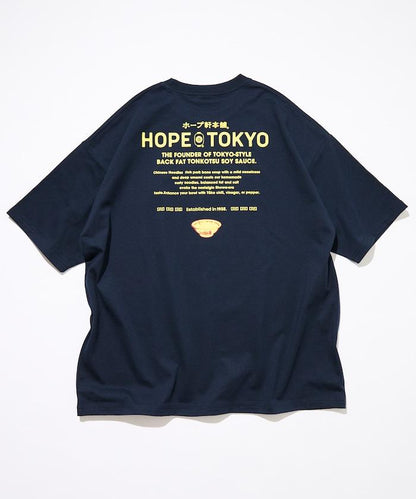ホープ軒本舗×FREAK'S STORE 聯名 寬鬆廓形 背部印花 圓領T恤