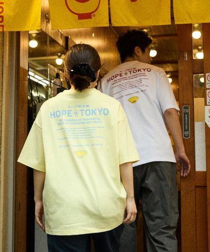 ホープ軒本舗×FREAK'S STORE 聯名 寬鬆廓形 背部印花 圓領T恤