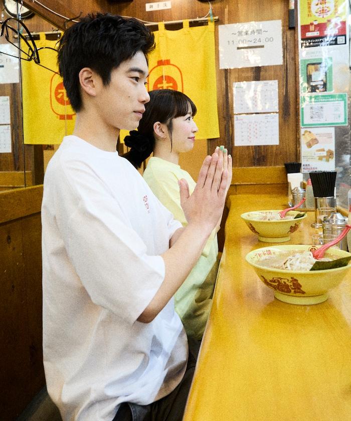 ホープ軒本舗×FREAK'S STORE 聯名 寬鬆廓形 背部印花 圓領T恤