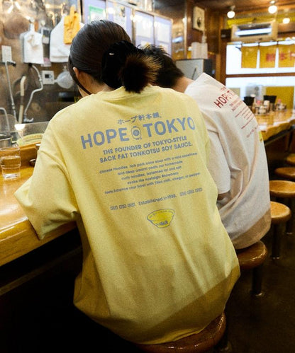 ホープ軒本舗×FREAK'S STORE 聯名 寬鬆廓形 背部印花 圓領T恤