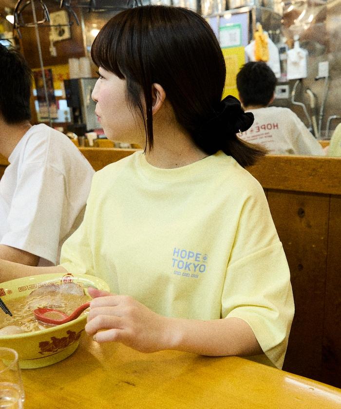 ホープ軒本舗×FREAK'S STORE 聯名 寬鬆廓形 背部印花 圓領T恤
