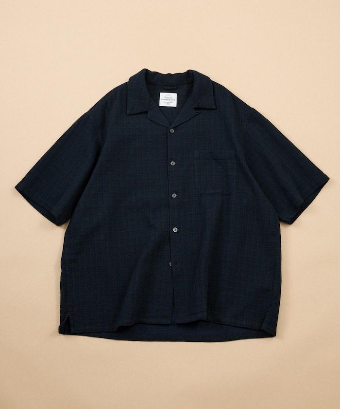AUSTRALIAN COTTON 開領格紋短袖襯衫