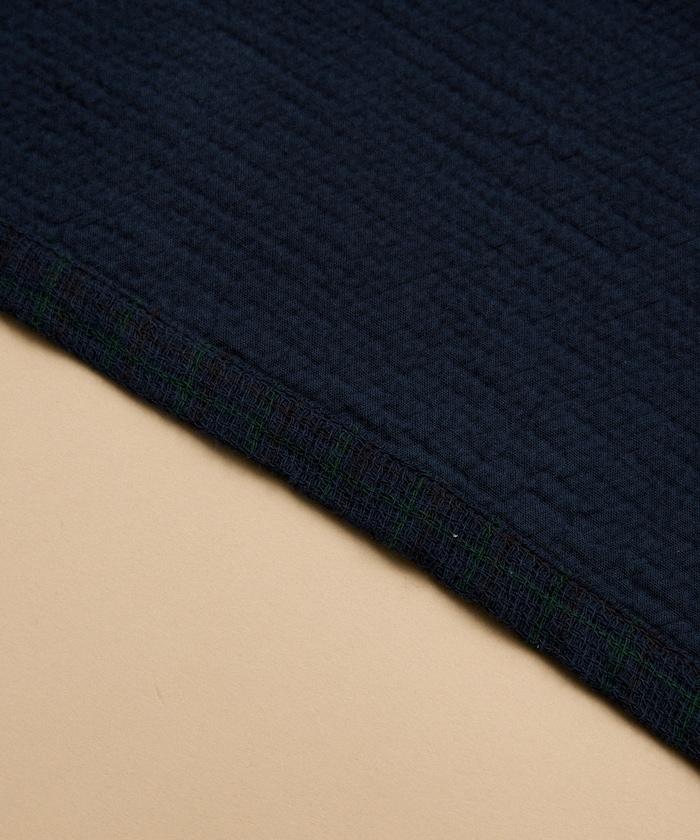 AUSTRALIAN COTTON 開領格紋短袖襯衫