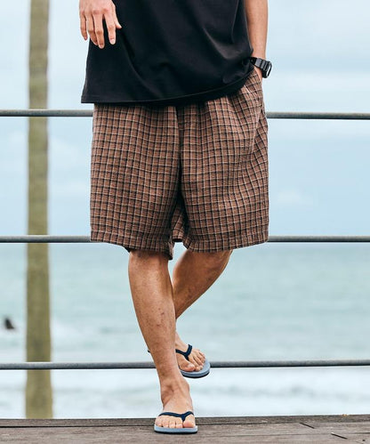 格紋 AUSTRALIAN COTTON 休閒短褲