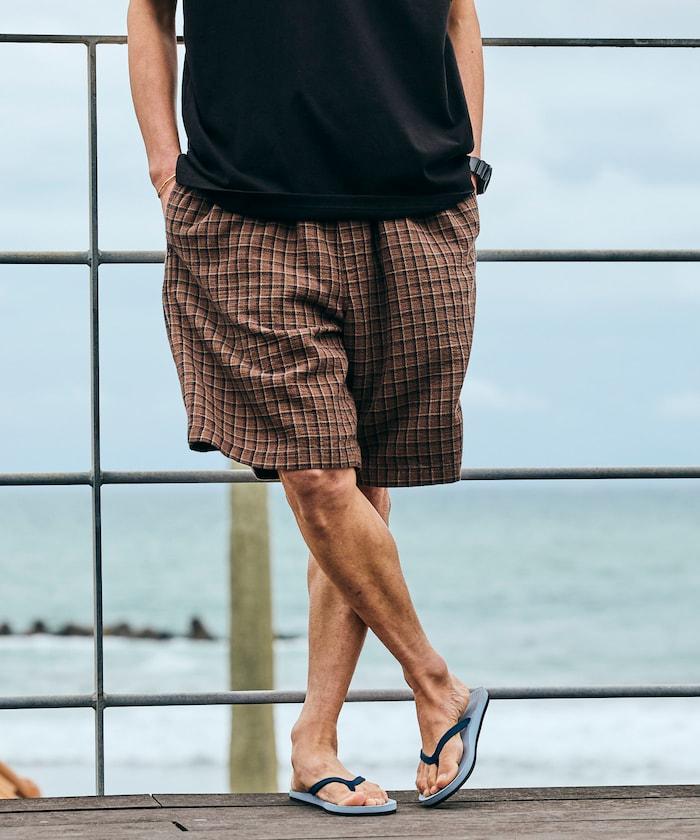 格紋 AUSTRALIAN COTTON 休閒短褲