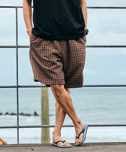 格紋 AUSTRALIAN COTTON 休閒短褲