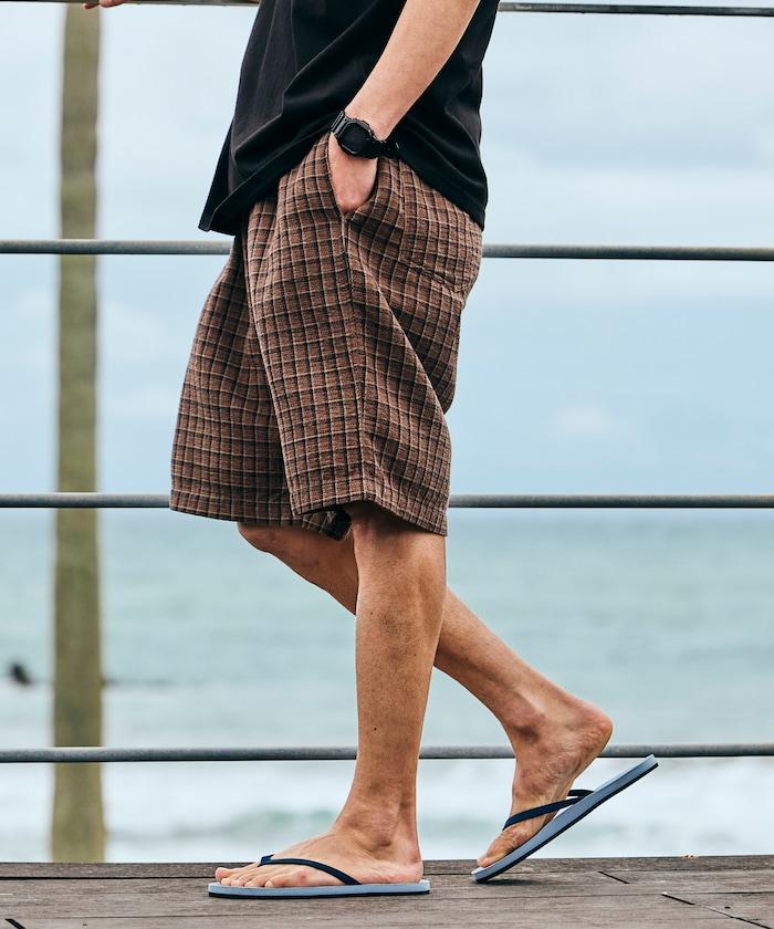 格紋 AUSTRALIAN COTTON 休閒短褲