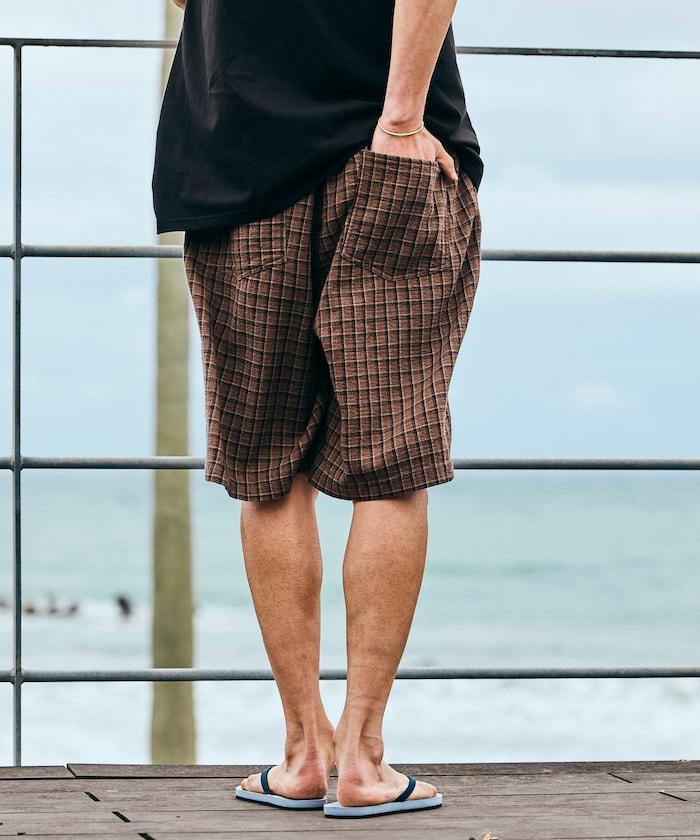 格紋 AUSTRALIAN COTTON 休閒短褲