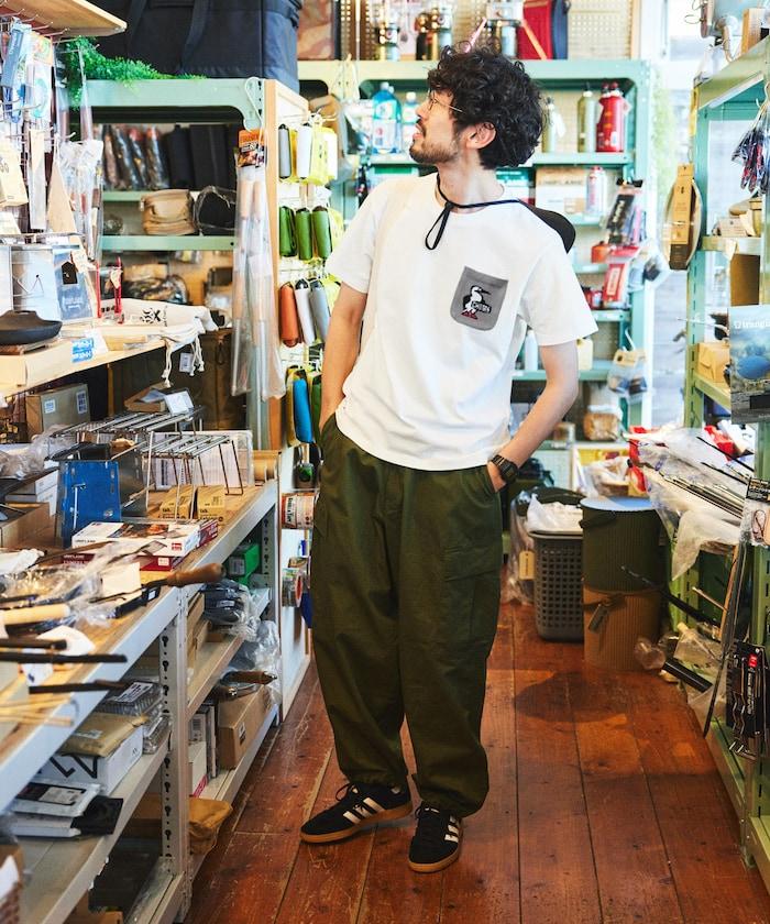 CHUMS×FREAK'S STORE 聯名 Booby Bird 圖案 針織口袋 圓領T恤