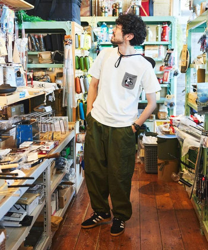 CHUMS×FREAK'S STORE 聯名 Booby Bird 圖案 針織口袋 圓領T恤