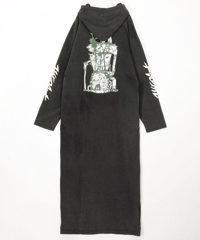 SUPER FINE DRY DAMAGE L/S HOODED DRESS（CIRCULATION） 連帽連衣裙