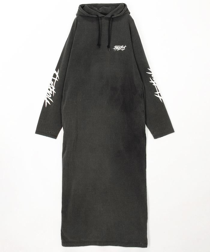 SUPER FINE DRY DAMAGE L/S HOODED DRESS（CIRCULATION） 連帽連衣裙