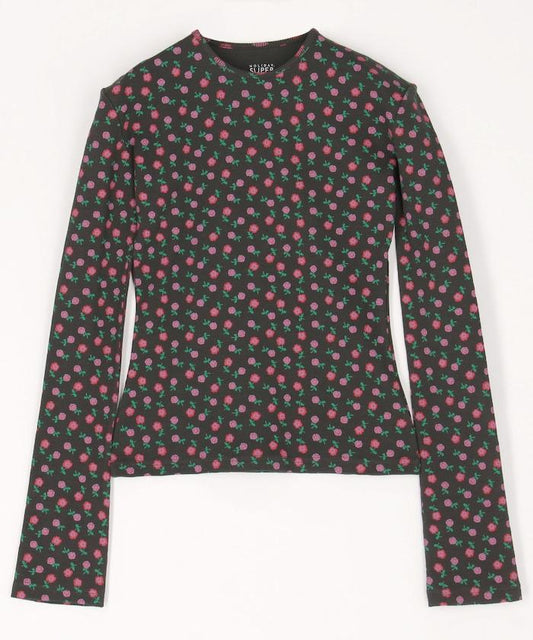 SUPER RIB PADDED SHOULDER CREW NECK LONG SLEEVE 長袖上衣
