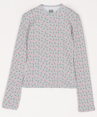 SUPER RIB PADDED SHOULDER CREW NECK LONG SLEEVE 長袖上衣
