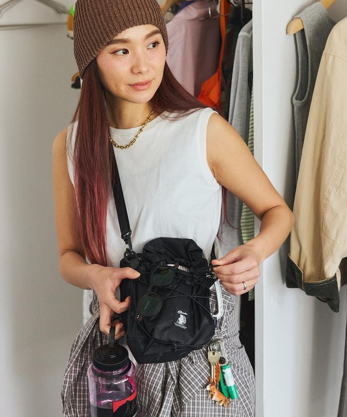 2WAY ROLLTOP&KINCHAKU SHOULDE 卷頂巾著設計 單肩包