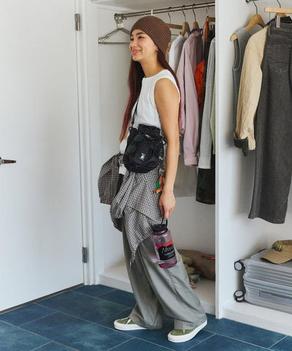 2WAY ROLLTOP&KINCHAKU SHOULDE 卷頂巾著設計 單肩包