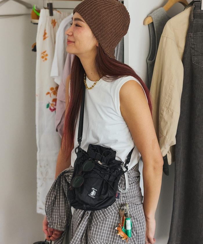 2WAY ROLLTOP&KINCHAKU SHOULDE 卷頂巾著設計 單肩包