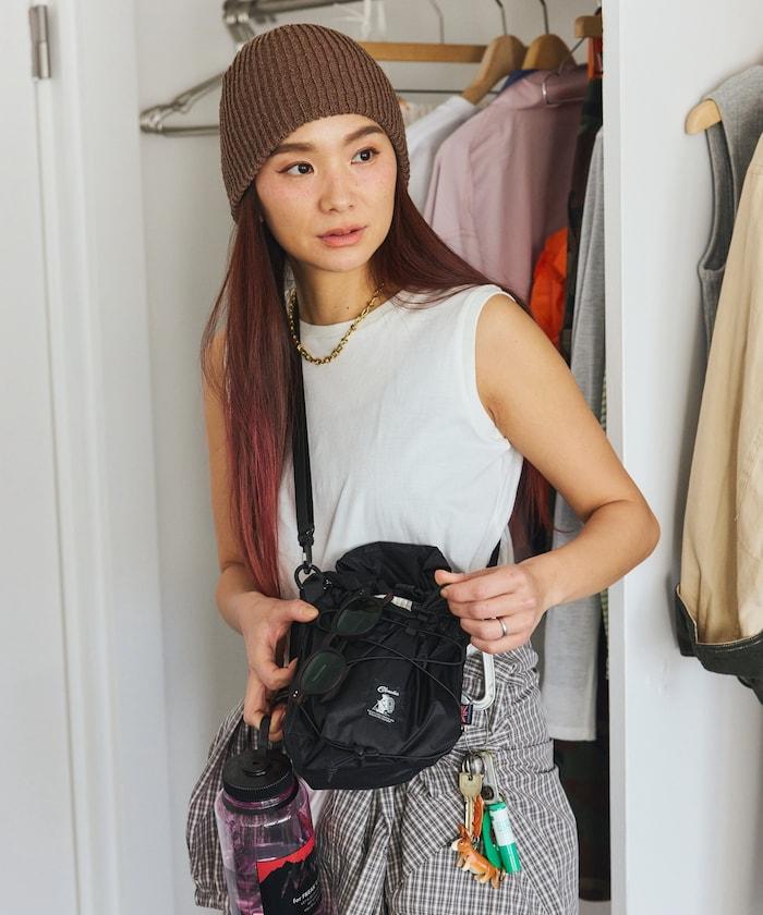 2WAY ROLLTOP&KINCHAKU SHOULDE 卷頂巾著設計 單肩包