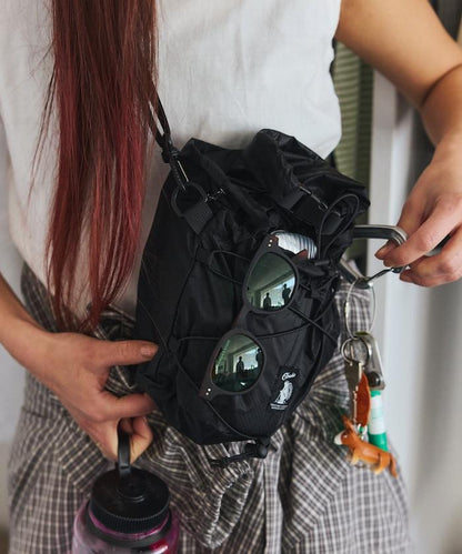 2WAY ROLLTOP&KINCHAKU SHOULDE 卷頂巾著設計 單肩包