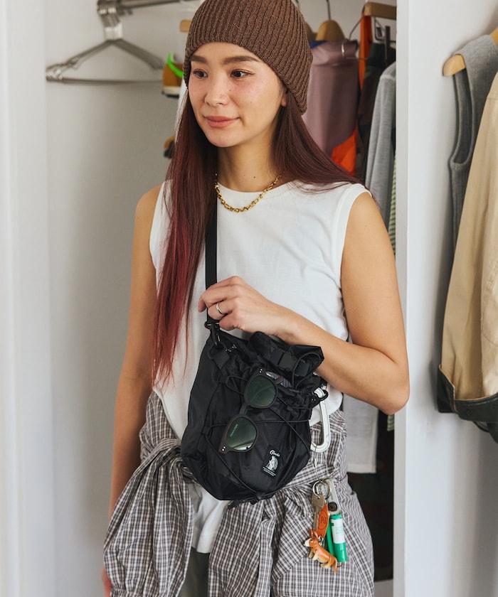 2WAY ROLLTOP&KINCHAKU SHOULDE 卷頂巾著設計 單肩包
