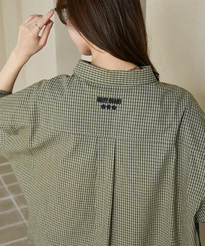 Logo刺繡寬鬆短袖襯衫