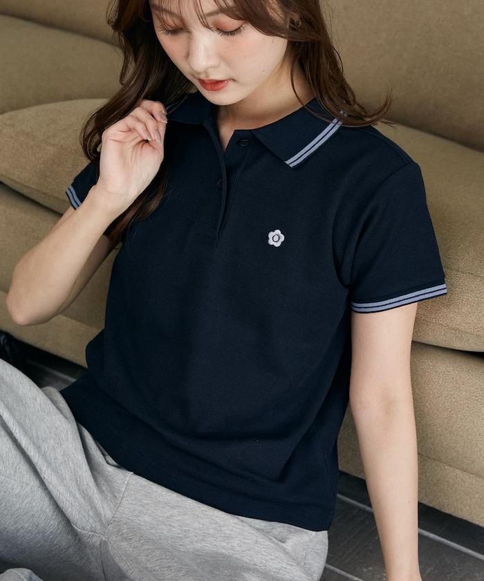 珠地小標條紋Polo衫
