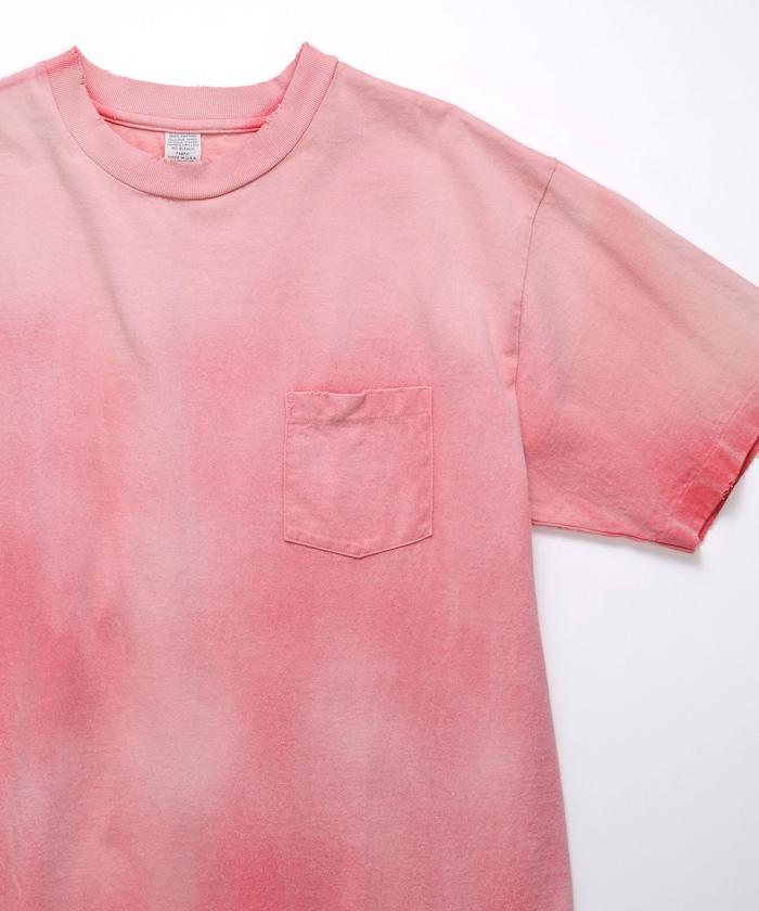80-90s USA POCKET TEE SUNFADE
