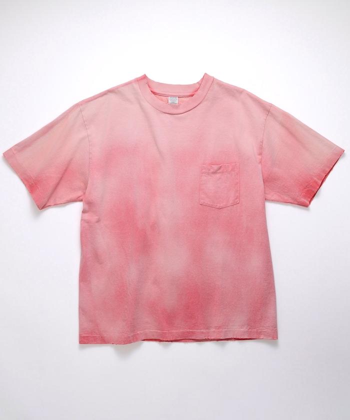 80-90s USA POCKET TEE SUNFADE