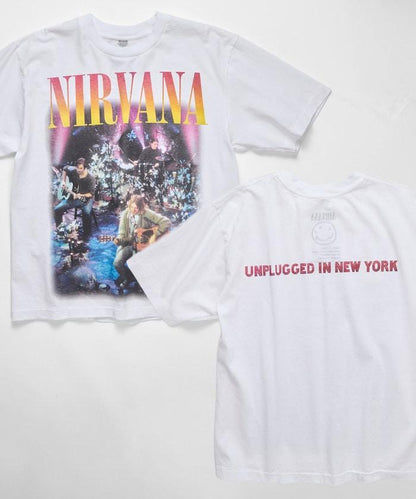 NIRVANA UNPLUGGED 圓領 樂隊印花 樂隊T恤