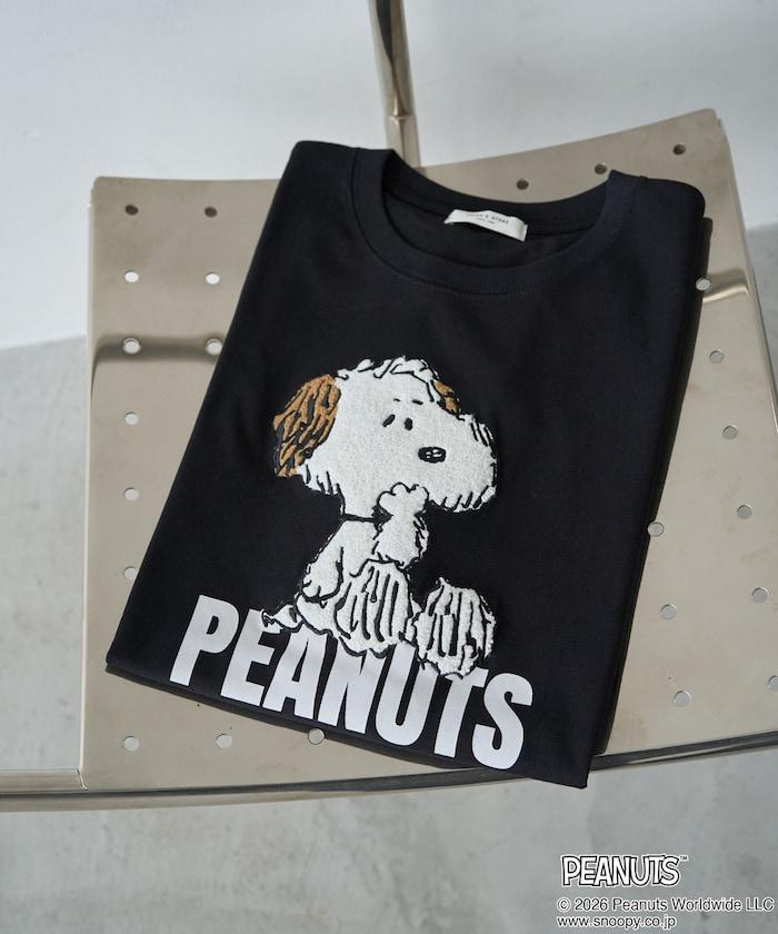 《PEANUTS》 沙迦拉刺繡短袖T恤