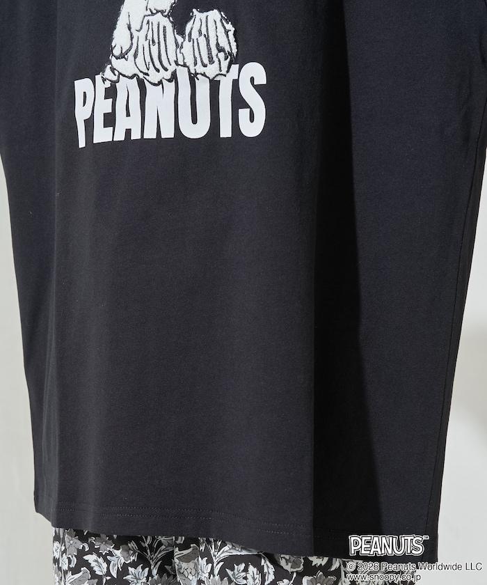 《PEANUTS》 沙迦拉刺繡短袖T恤