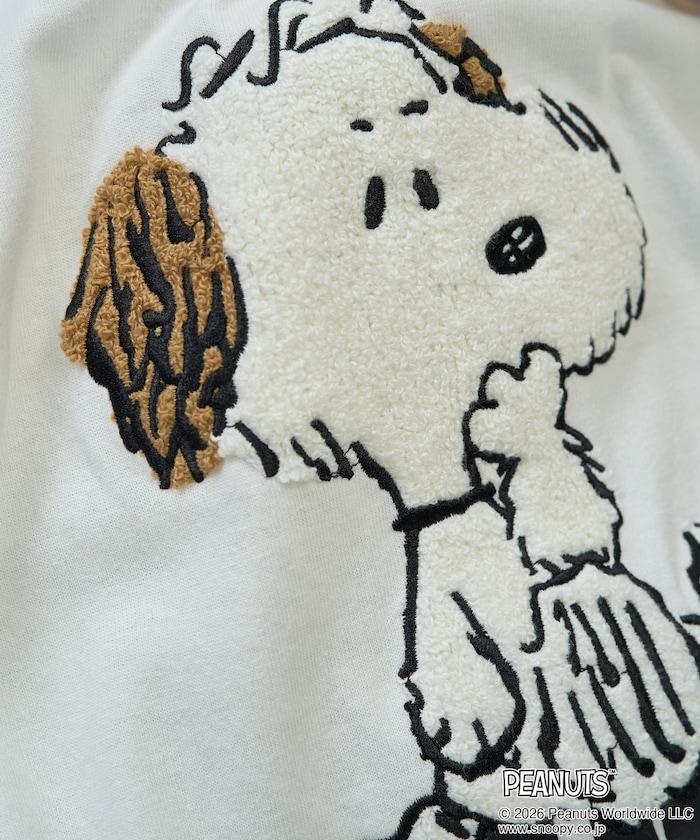 《PEANUTS》 沙迦拉刺繡短袖T恤