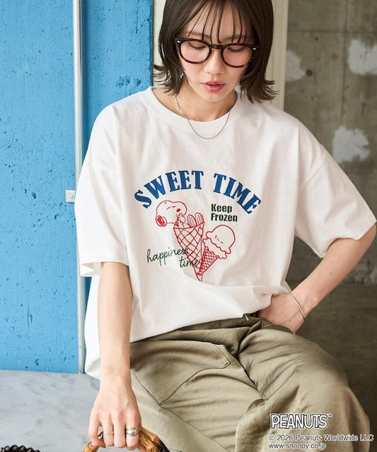 PEANUTS（花生漫畫） SWEET TIME 聯名 短袖T恤