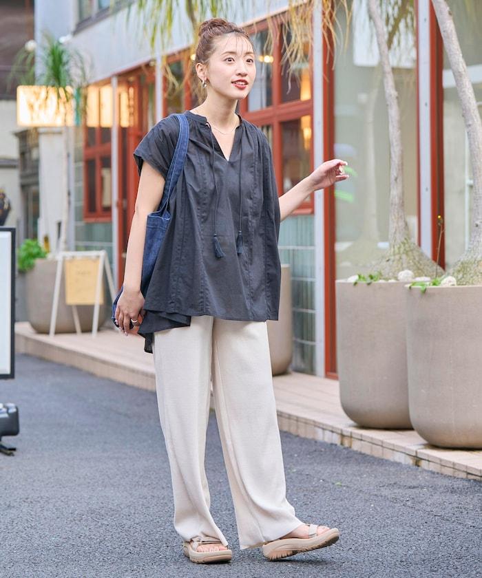 可自裁剪 闊腿 鬆緊 休閒褲
