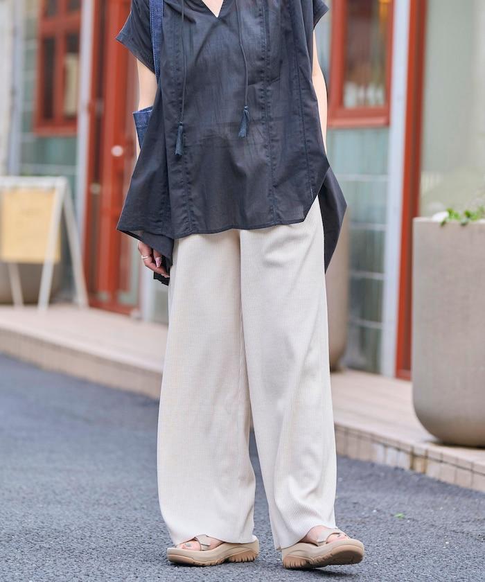 可自裁剪 闊腿 鬆緊 休閒褲