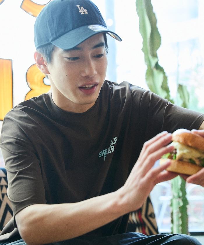 SHE WOLF DINER×FREAK'S STORE シーウルフダイナー 抗菌防臭 吸水速幹 寬鬆廓形 背部印花 T恤