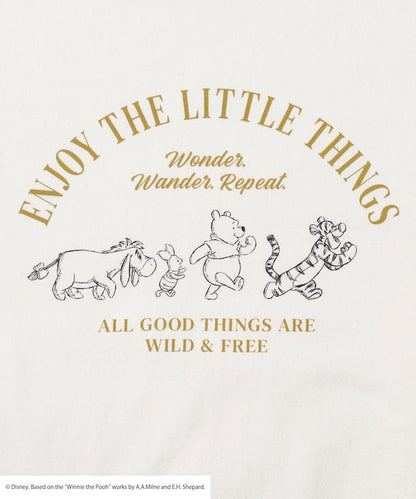 Winnie-the-Pooh（小熊維尼） 前胸LOGO印花T恤
