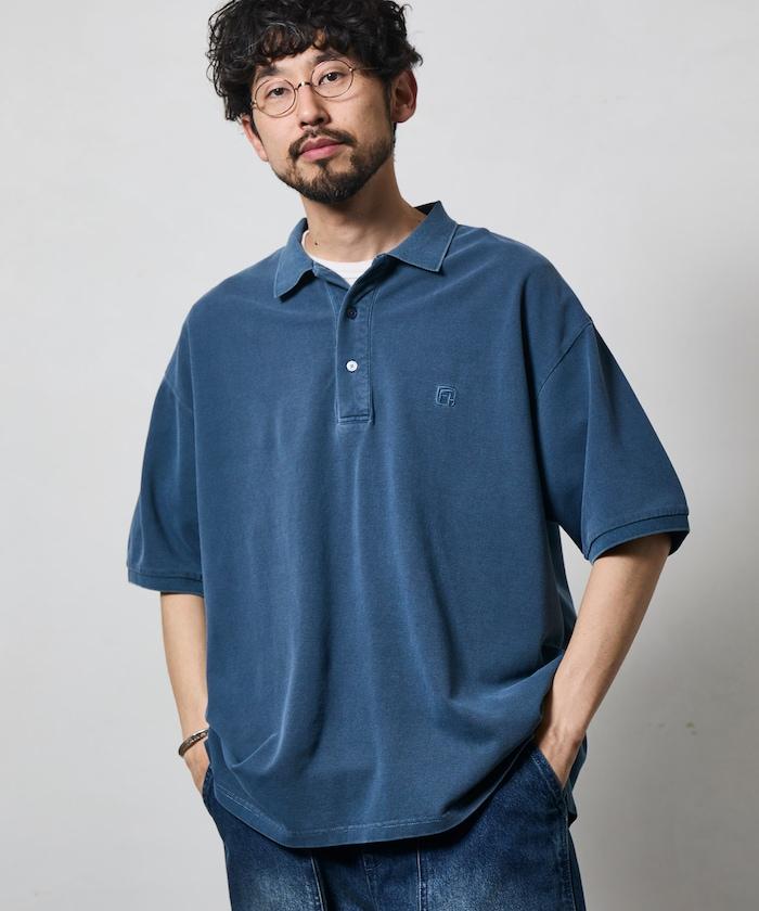 做舊工藝 寬鬆版型 點綴刺繡短袖 POLO衫