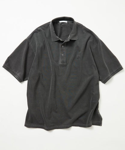 做舊工藝 寬鬆版型 點綴刺繡短袖 POLO衫