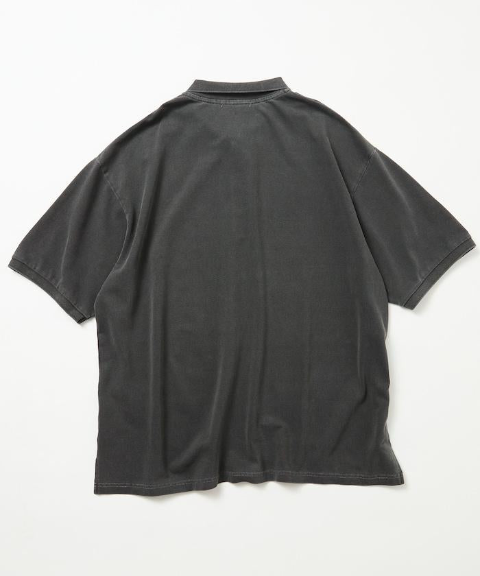 做舊工藝 寬鬆版型 點綴刺繡短袖 POLO衫