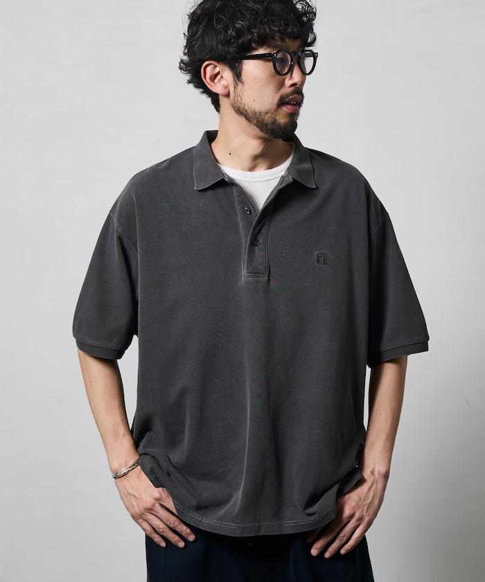 做舊工藝 寬鬆版型 點綴刺繡短袖 POLO衫