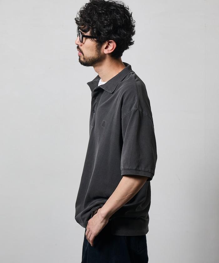 做舊工藝 寬鬆版型 點綴刺繡短袖 POLO衫