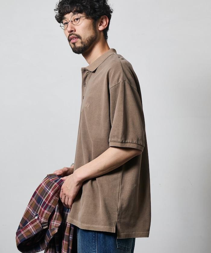 做舊工藝 寬鬆版型 點綴刺繡短袖 POLO衫