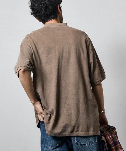 做舊工藝 寬鬆版型 點綴刺繡短袖 POLO衫