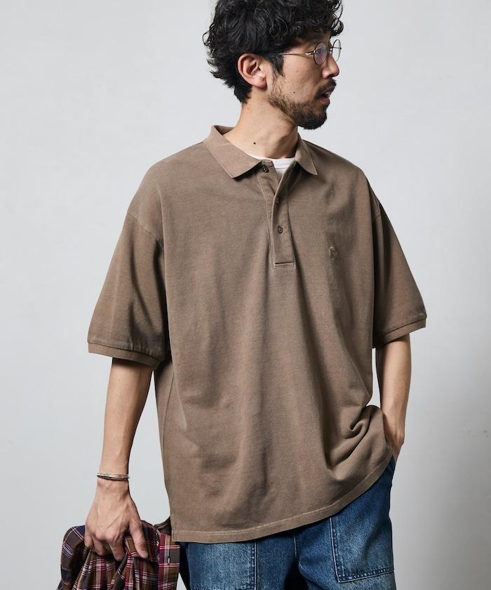 做舊工藝 寬鬆版型 點綴刺繡短袖 POLO衫