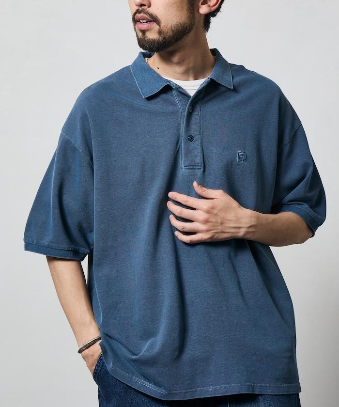 做舊工藝 寬鬆版型 點綴刺繡短袖 POLO衫