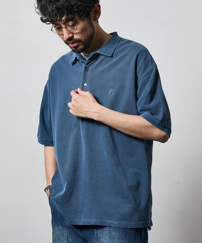 做舊工藝 寬鬆版型 點綴刺繡短袖 POLO衫